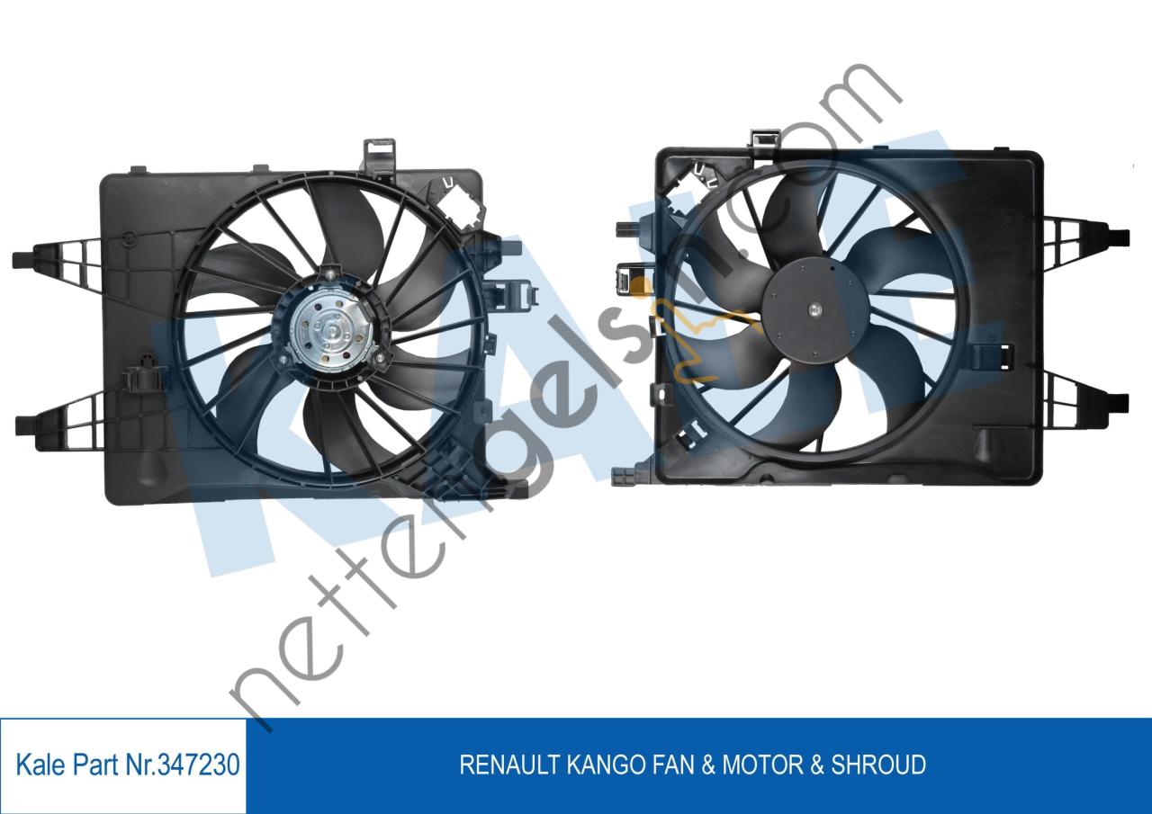 KALE 347230 FAN MOTORU DAVLUMBAZLI MEGANE II SCENIC II  RENAULT BİNEK FAN MOTORU
