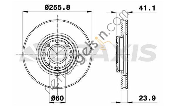 BRAXIS AE0040 ON FREN DISK AYNASI (4 BIJON) ASTRA G  OPEL BİNEK FREN DİSKİ