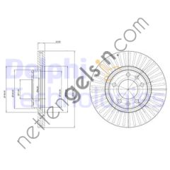 DELPHI BG3835C FREN DISKI ON 407 04> 508 10> 607 00> / XM 92>94 HAVALI 283mm  PEUGEOT-CITROEN BİNEK FREN DİSKİ