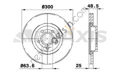 BRAXIS AE0042 ON FREN DISK AYNASI FOCUS II 04 /> FOCUS II C MAX 03>07 C MAX 07 /> 1.6ECO / 1.6TDCI / 2.0TDCI / 2.0  FORD BİNEK FREN DİSKİ