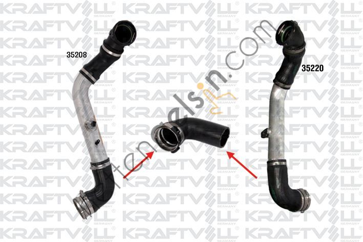 KRAFTVOLL 10032700 TURBO HORTUMU METAL BORU HARIC (METAL) BMW 5,30 D 5,25D E60 E61  BMW BİNEK TURBO HORTUMU