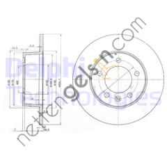 DELPHI BG3681 ARKA FREN AYNASI (DISKI) RENAULT MASTER II OPEL MOVANO 01>10 1.9 DTI 2.2 DTI 2.5DCI 2.8 DCI   RENAULT BİNEK FREN DİSKİ