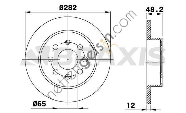 BRAXIS AE0050 ARKA FREN DISK AYNASI CADDY III 1.4 1.6 1.9TDI 03 / 04>TOURAN 1.6 1.6FSI 1.9TDI 2.0TDI 2.0FSI 02 / 03  VW-AUDI-SEAT-SKODA BİNEK FREN DİSKİ