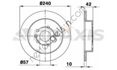 BRAXIS AE0053 ARKA FREN DISK AYNASI ( 4 BIJON ) ASTRA G ZAFIRA A MERIVA A ASTRA H  OPEL BİNEK FREN DİSKİ