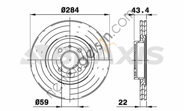 BRAXIS AE0054 ON FREN DISK AYNASI BRAVO I II CROMA DOBLO IDEA LINEA MAREA STILO ALFA 155 1.2 / 1.3 / 1.4 / 1.6 / 1.8 / 1.9 / 2  FIAT BİNEK FREN DİSKİ