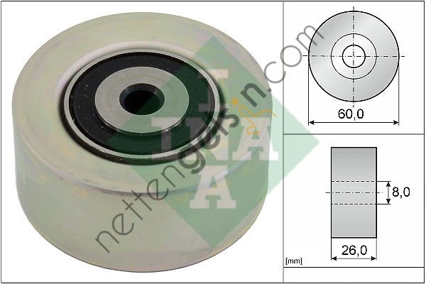 INA 531055010 EKSANTRIK RULMANI PARTNER 1,9D 98-->  PEUGEOT-CITROEN BİNEK ALTERNATÖR GERGİ RULMANI