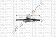 KRAFTVOLL 05030019 KIZDIRMA BUJISI 11V DUCATO FIORINO SCUDO 1,7 TD 1,9 TD BOXER PARTNER BERLINGO JUMPY JUMPER XSARA 1,9  PEUGEOT-CITROEN BİNEK BUJİ