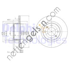 DELPHI BG3621 ARKA FREN DISK AYNASI C5 C5 II 2,2HDI 2,0HDI 1,8 16V 3,0 V6 2,0 16V HPI 2,0 16V 01>  PEUGEOT-CITROEN BİNEK FREN DİSKİ