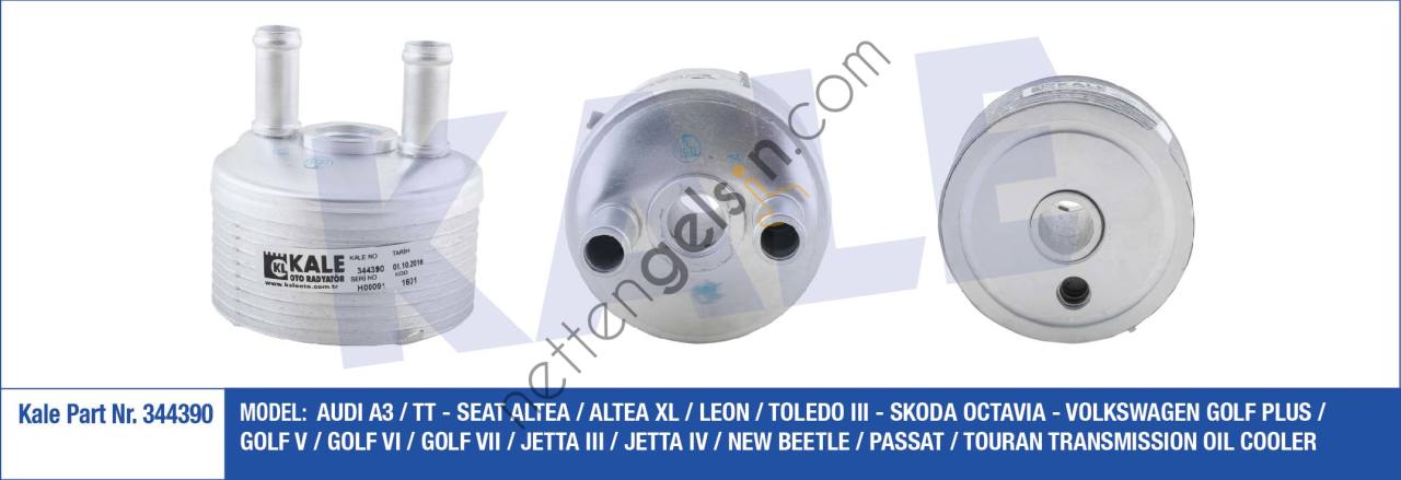 KALE 344390 YAG SOGUTUCU A3-TT - ALTEA-ALTEA XL-LEON-TOLEDO III - SKODA OCTAVIA - GOLF PLUS-GOLF V-GOLF VI-GOLF   VW-AUDI-SEAT-SKODA BİNEK MOTOR YAĞ SOĞUTUCU