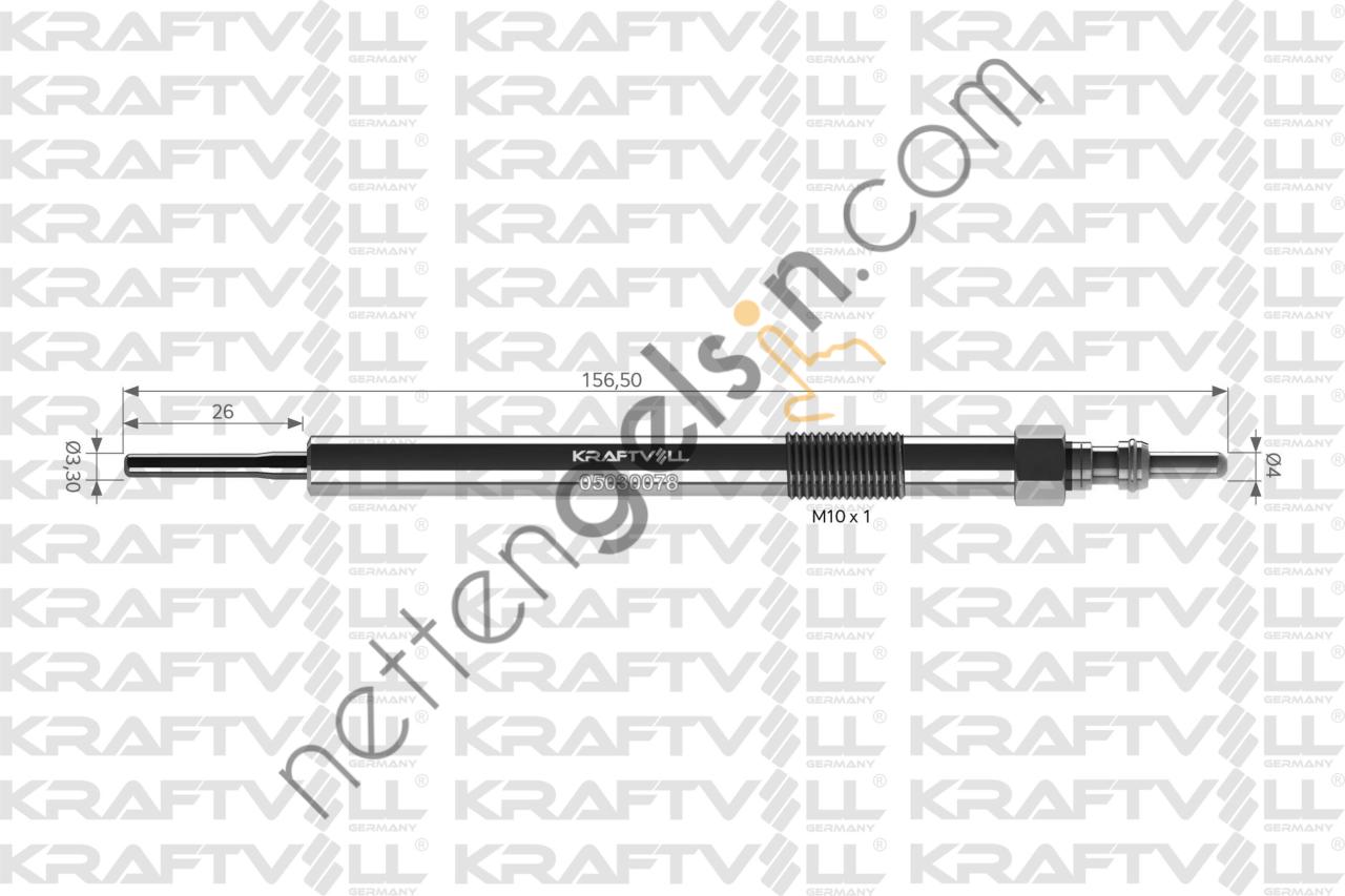 KRAFTVOLL 05030078 KIZDIRMA BUJISI ( 4,4VOLT ) KORONDO - REXTON 2,0 2012 ->  SSANGYONG BİNEK BUJİ