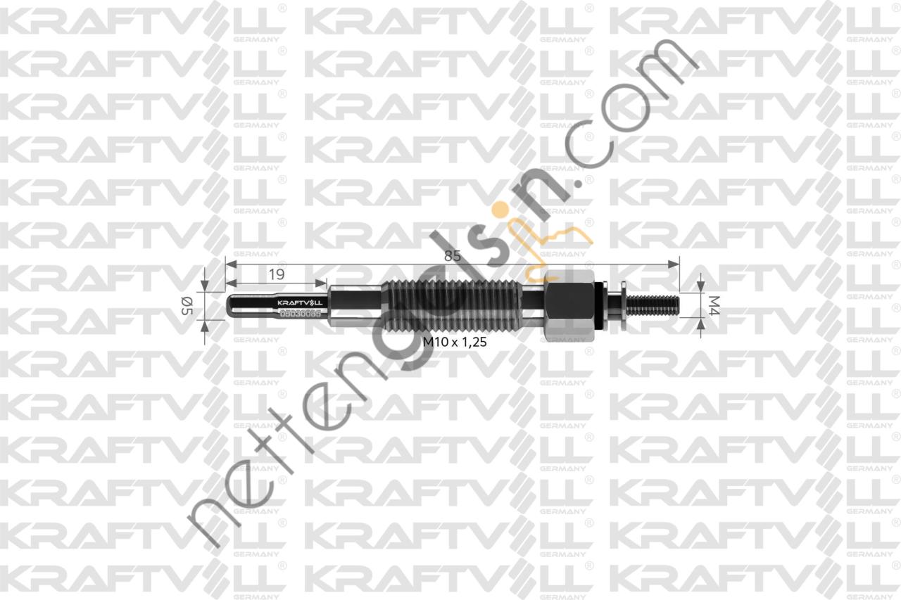 KRAFTVOLL 05030085 KIZDIRMA BUJISI 11V NISSAN TERRANO-SERENA-PICK UP-PATHFINDER-D21 2.7 D-TD  NISSAN BİNEK BUJİ