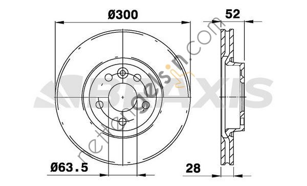 BRAXIS AE0074 ON FREN AYNASI DISKI MONDEO IV S MAX GALAXY 1,6TI / 1,6TDCI / 1,8TDCI / 2,0 / 2,0TDCI / 2,2TDCI / 2,3TDCI / 2,5 07 /FREELANDER 2 06-14 EVOQUE 12-18 /> VOLVO S60 II 10 /> S80 II V70 III XC70 II 06