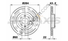 BRAXIS AE0079 ON FREN DISK AYNASI 15 INCH CORSA D CORSA E ADAM GRANDE PUNTO PUNTO EVO  FIAT BİNEK FREN DİSKİ