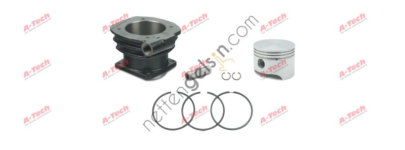 A-TECH 130.01.2810 KOMPRESOR PISTON+GOMLEK SET - FORD CARGO &sol; 3227  FORD AĞIR VASITA KOMPRESOR PISTONU
