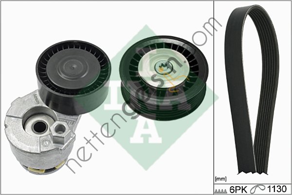INA 529016510 V KAYIS SETI 6 KANAL RULMAN+6PK1130 KAYIS+GERGI CLIO II/III/IV-KANGO-MEGAN-LODGY-LOGAN  DACIA BİNEK V KAYIS GERGI SETI
