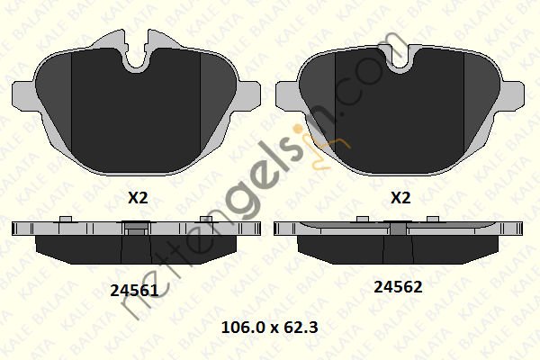 KALE B 24561 180 15 KD11 FREN BALATASI ARKA BMW F10 F11 G30  BMW BİNEK FREN BALATASI