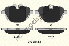KALE B 24561 180 15 KD11 FREN BALATASI ARKA BMW F10 F11 G30  BMW BİNEK FREN BALATASI