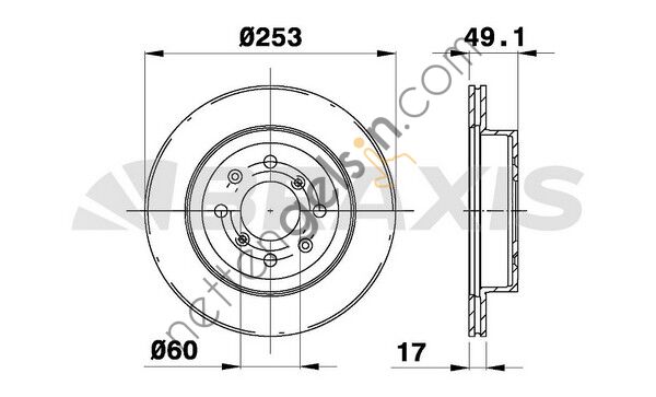 BRAXIS AE0087 ON FREN DISK AYNASI AGILA 1.0 I / 1.2 I / 1.3 CDTI 00  OPEL BİNEK FREN DİSKİ