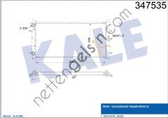 KALE 347535 MOTOR RADYATORU (BRAZING) TRANSPORTER T4 2,4 2,5TDI  VW-AUDI-SEAT-SKODA BİNEK MOTOR SU RADYATORU
