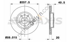 BRAXIS AE0096 ON FREN DISK AYNASI JUMPY EXPERT SCUDO P806 EVASION 1.9D 1.9TD 96> (HAVA SOGUTMALI)  PEUGEOT-CITROEN BİNEK FREN DİSKİ