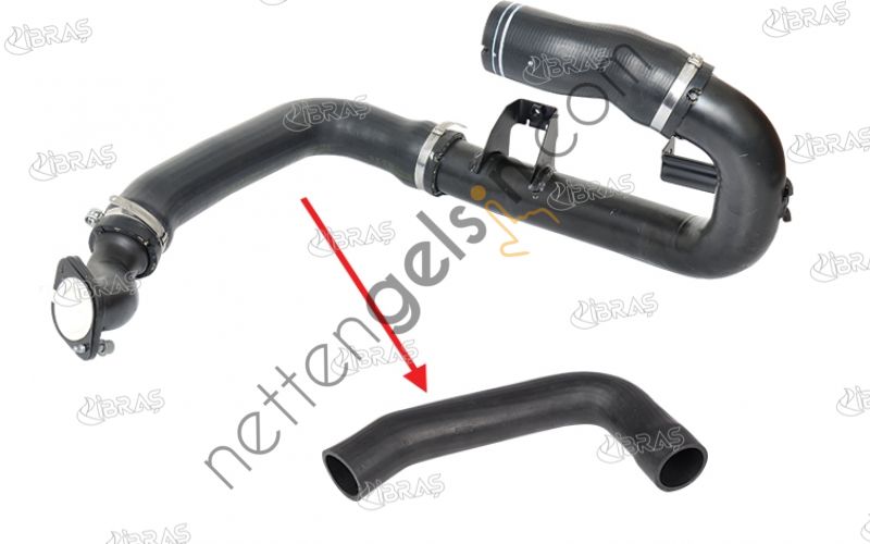 IBRAS 15447 TURBO HORTUMU BUYUK (METAL BORU HARIC ) LINEA 1.6 MTJ 09>  FIAT BİNEK TURBO HORTUMU