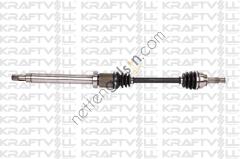 KRAFTVOLL 01010079 ON AKS SAG KOMPLE FIESTA V 02>08 FUSION 01>12 1,4TDCI (DIS FREZE: 25, IC FREZE: 23, UZUNLUK: 914MM, CONTA CAPI: 53MM)  FORD BİNEK AKS MİLİ