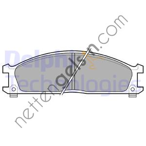 DELPHI LP543 FREN BALATASI ON NISSAN PICK UP D22 TD25 98-02 PATHFINDER 86-95 URVAN 95-00  NISSAN BİNEK FREN BALATASI