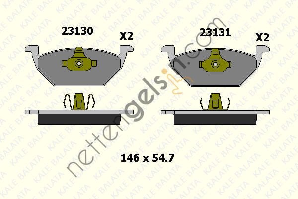 KALE B 23130 197 05 ON FREN BALATASI GOLF IV 97> BORA 98> POLO V 09> POLO IV 01> JETTA IV 10> BEETLE 11> UP 11> LT28-35 96>06 LT28-46 96>06 / A1 10> A3 96> / CORDOBA 02> TOLEDO IBIZA IV 01> IBIZA V 08> LEO