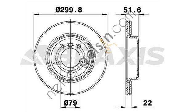 BRAXIS AE0110 FREN DISKI ON HAVALI BMW E46 99>04  BMW BİNEK FREN DİSKİ