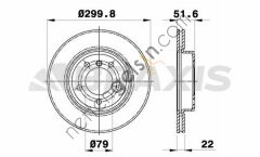 BRAXIS AE0110 FREN DISKI ON HAVALI BMW E46 99>04  BMW BİNEK FREN DİSKİ