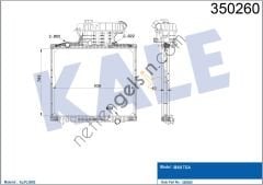 KALE 350260 SU RADYATORU MAN TGA D2066 D2866 D2876 00> (CERCEVELI) / (MT)  MAN AĞIR VASITA MOTOR SU RADYATORU