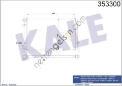 KALE 353300 MOTOR RADYATORU (BRAZING) CADDY III GOLF V VI PASSAT A3 LEON OCTAVIA 1,4 TSI 1,6TDI 1,9TDI 2,0TSI 04>10  VW-AUDI-SEAT-SKODA BİNEK MOTOR SU RADYATORU