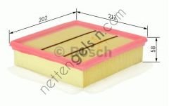 BOSCH F026400049 HAVA FILTRESI CORSA D Z13DTJ Z13DTH A14NEL Z16LER Z17DTR  OPEL BİNEK HAVA FİLTRESİ