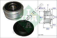 INA 535012910 ALTERNATOR KASNAGI A-CLASS W169 04>12 B-CLASS W245 05>11  MERCEDES BİNEK ALTERNATÖR KASNAĞI