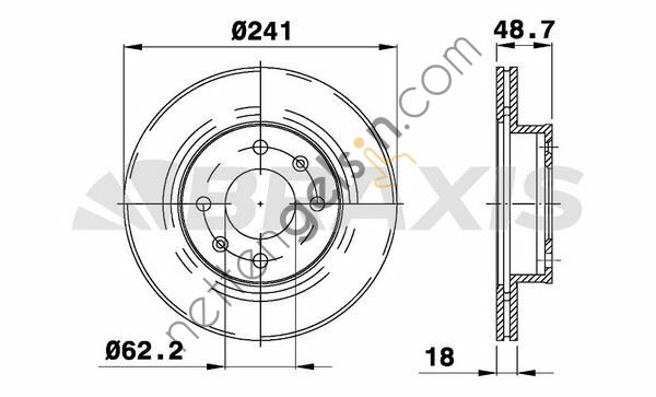 BRAXIS AE0122 ON FREN DISK AYNASI KIA PICANTO 1.0 1.1 1.2 04> HYUNDAI I10 1.1 1.2 08> 241 CAP 4 BIJON  KIA BİNEK FREN DİSKİ