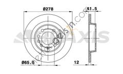 BRAXIS AE0123 ARKA FREN DISK AYNASI VECTRA C SIGNUM  OPEL BİNEK FREN DİSKİ