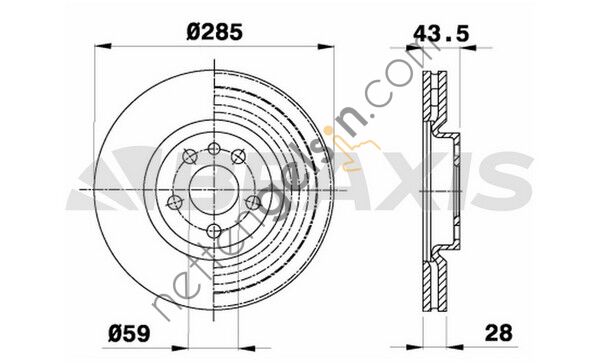 BRAXIS AE0132 ON FREN DISK AYNASI C8 P807 EXPERT II JUMPY II SCUDO II DW10 (2.0 HDI 8V) 00>  PEUGEOT-CITROEN BİNEK FREN DİSKİ