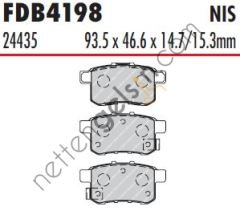 FERODO FDB4198 ARKA FREN BALATASI ACCORD 09>12  HONDA BİNEK FREN BALATASI