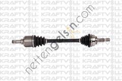 KRAFTVOLL 01010058 AKS ON SOL KOMPLE P407 C5 III (DIS FREZE:28 IC FREZE:24 BOY:669MM, CONTA CAPI: 58,40MM) DV6 (1,6HDI 16V) EW10J4 EW10A (2,0 16V) EW7J4 EW7A (1,8 16V) P508 BE4R SANZIMAN  PEUGEOT-CITROEN BİNEK AKS MİLİ