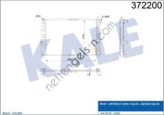 KALE 372200 MOTOR SU RADYATORU AVEO KALOS T200 T250 1,4 16V MT 2003> 2008  CHEVROLET BİNEK MOTOR SU RADYATORU