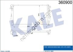 KALE 360900 MOTOR SU RADYATORU VIANO W639 03> VITO W639 03>  MERCEDES BİNEK MOTOR SU RADYATORU