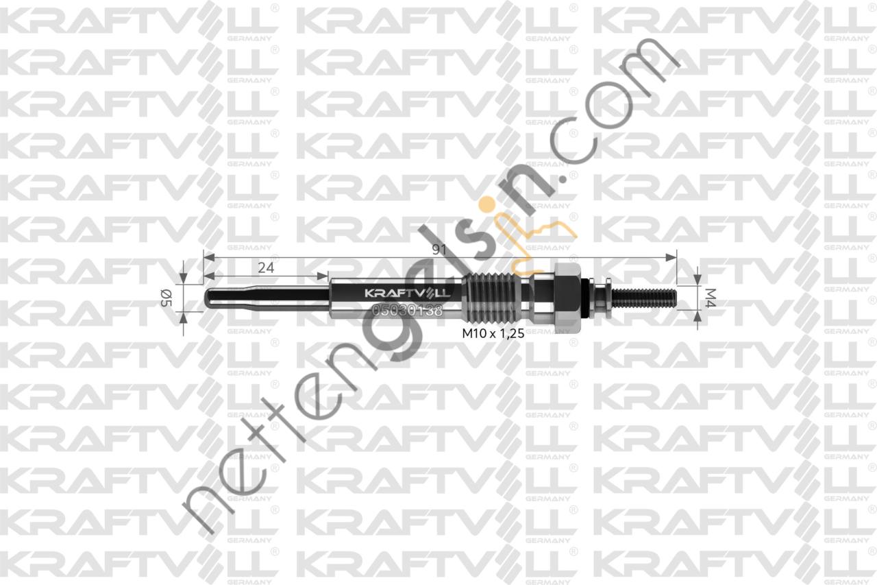 KRAFTVOLL 05030138 KIZDIRMA BUJISI 20,5V ISUZU ELF 155-253-254-256-350  ISUZU HAFİF TİCARİ BUJİ
