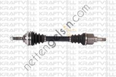 KRAFTVOLL 01010072 AKS ON SOL KOMPLE 206 DIS FREZE 21 IC FREZE 22 BOY 604.5MM DV4TD 1.4 HDI -TU3JP ET3J4 1.4 8V 16V ABSLI   PEUGEOT-CITROEN BİNEK AKS MİLİ