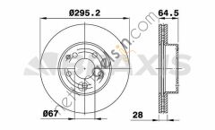 BRAXIS AE0142 FREN DISKI ON W204 07>14 S204 07>14 C204 11> W212 09>15 S212 09>16 A207 10>16 R172 11>  MERCEDES BİNEK FREN DİSKİ