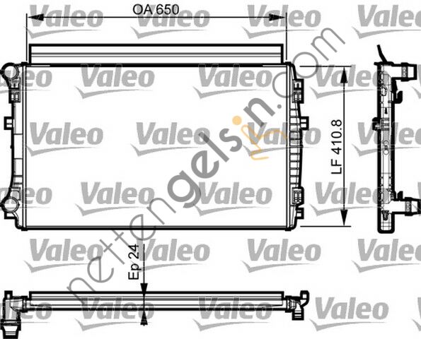 VALEO 735558 MOTOR SU RADYATORU 650x395x22 A3 1,2 / 1,4 / 1,6TDI GOLF VII 1,2 / 1,4 / 1,6TDI 12>  VW-AUDI-SEAT-SKODA BİNEK MOTOR SU RADYATORU