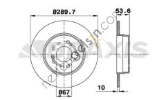 BRAXIS AE0143 FREN DISKI ARKA W203 02>07 CL203 02>08 S203 02>07 C209 02>09 A209 03>10  MERCEDES BİNEK FREN DİSKİ