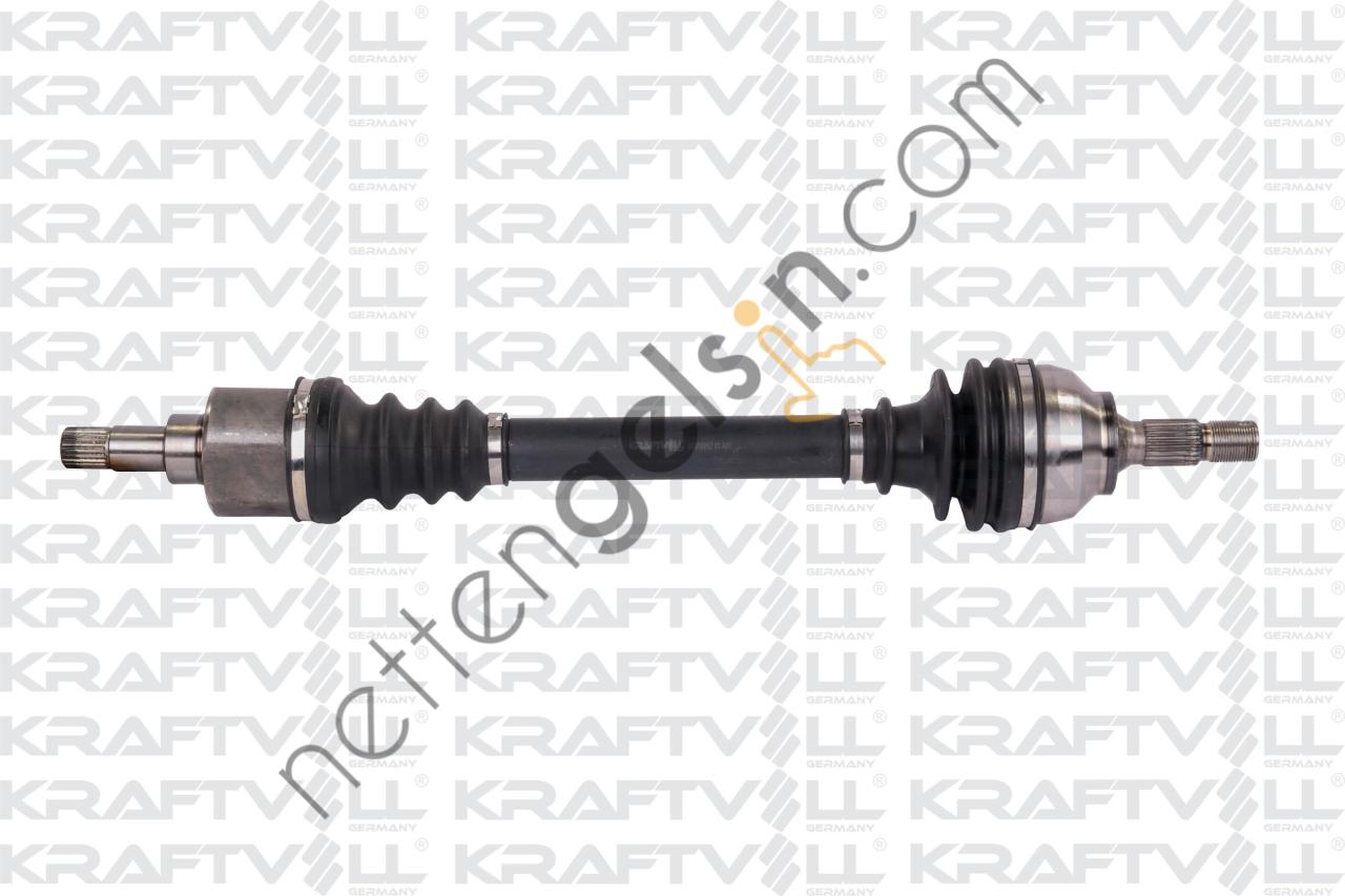 KRAFTVOLL 01010062 AKS ON SOL KOMPLE 307 C4 DIS FREZE 25 IC FREZE 22 BOY 633MM TU5JP4 1.6 16V ET3J4 1.4 16V 01>08  PEUGEOT-CITROEN BİNEK AKS MİLİ