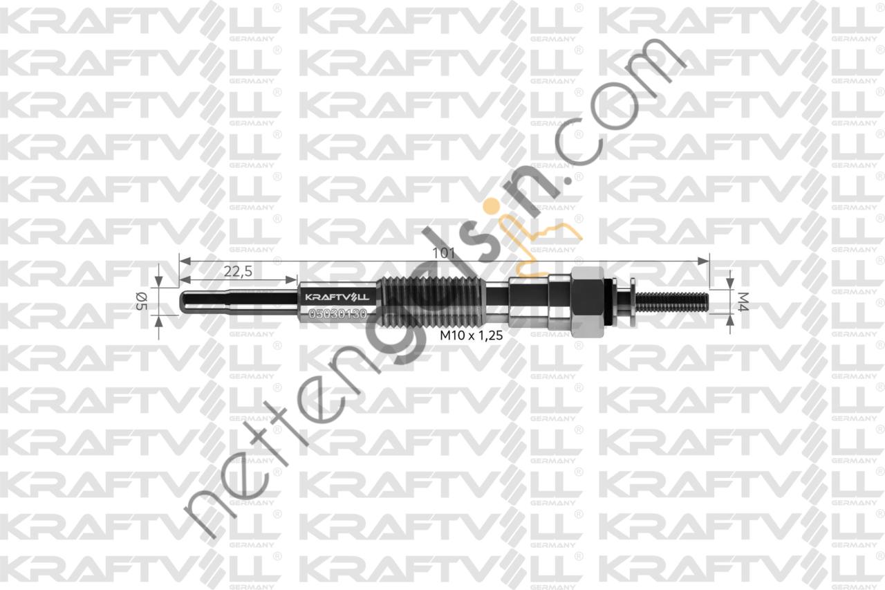 KRAFTVOLL 05030130 KIZDIRMA BUJISI 11V MAZDA 323 1.6 TD-2.0 D-BONGO VAN R2-E 2.2D VANETTE-DELICA VAN MITSUBISHI DELICA  MAZDA BİNEK BUJİ