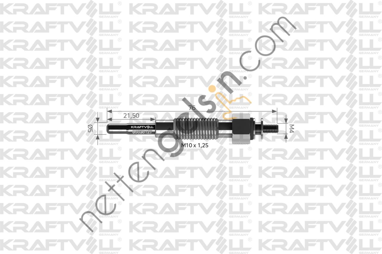 KRAFTVOLL 05030127 KIZDIRMA BUJISI 11V MASSEY FERGUSON  TRAKTÖR AĞIR VASITA BUJİ