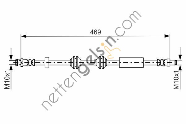 BOSCH 1987481748 FREN HORTUMU ON (KOD: 459/489) W205 14> S205 14> C205 15> A205 16> C257 17> W213 16> S213 16> C238 16>  MERCEDES BİNEK FREN HORTUMU
